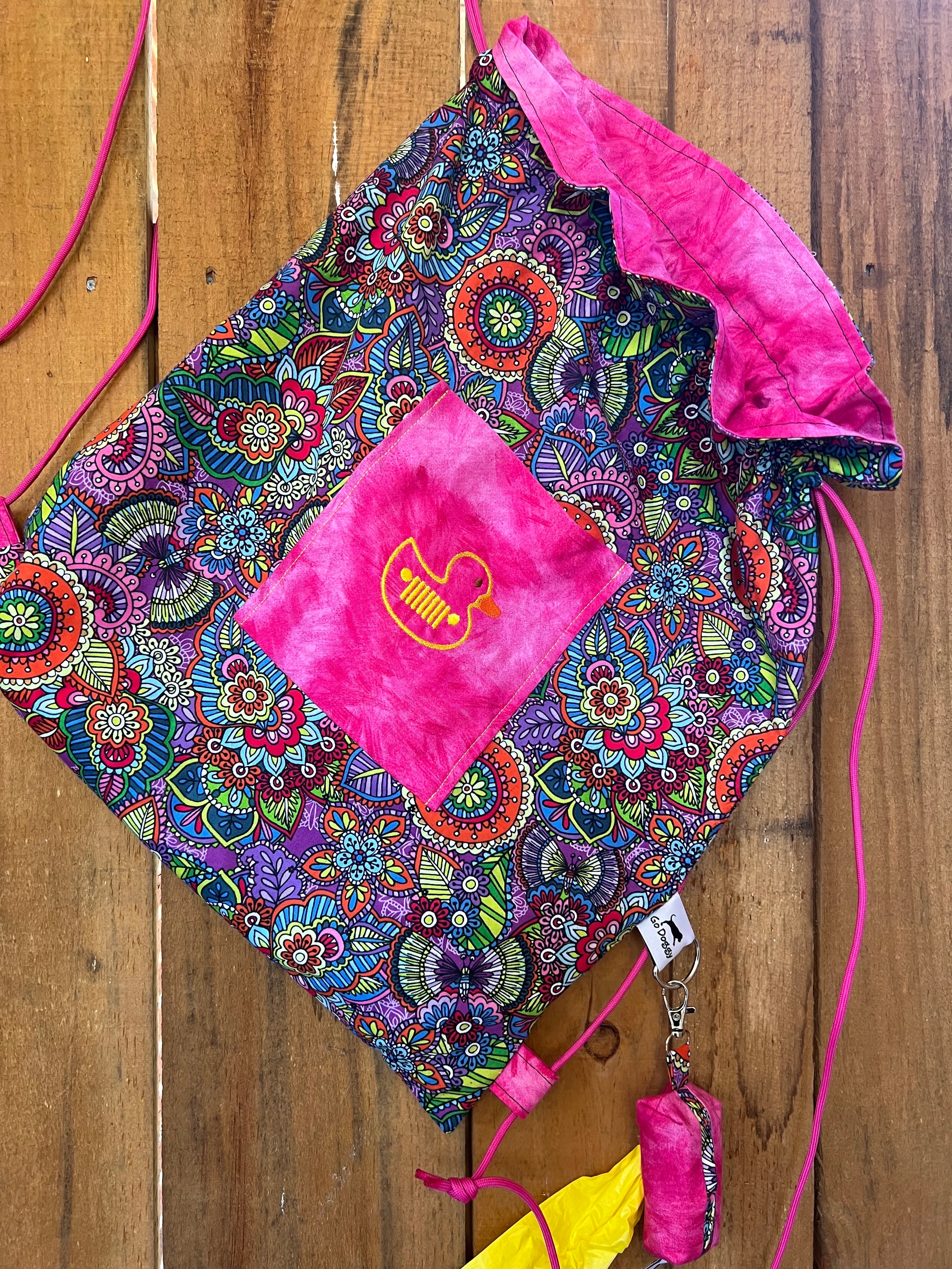 Bright mandala doggy go bag